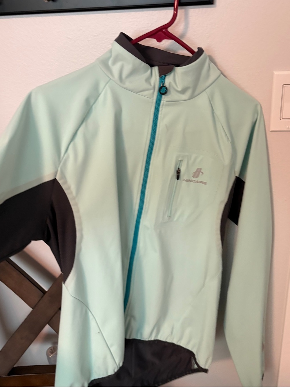 Janicare Mint Green Softshell Ski Jacket with Black Accents